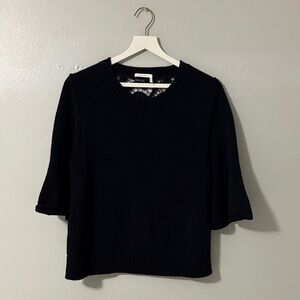 Elegant Navy Blue Women's Sweater